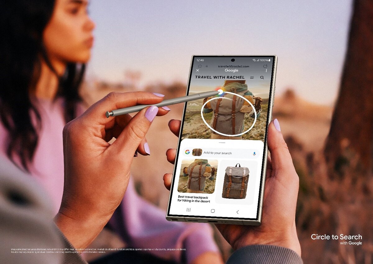 Инновационная система «Круг для поиска» Samsung Galaxy S24, изображение: news.samsung.com