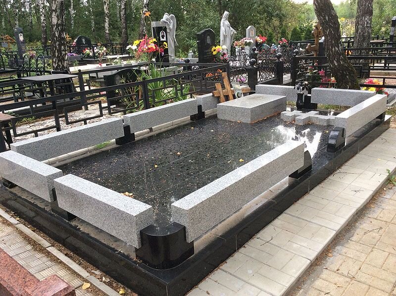Оформление могилы на кладбище фото гранитом