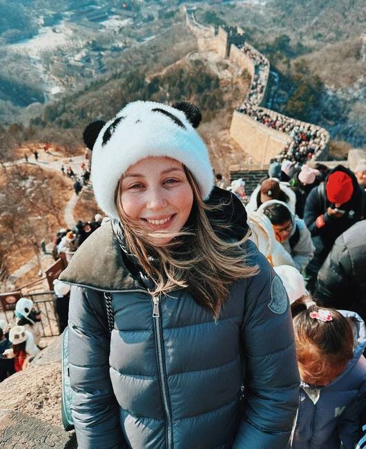  Елизавета Туктамышева на Великой китайской стене. Фото: t.me/Tuktik_liza