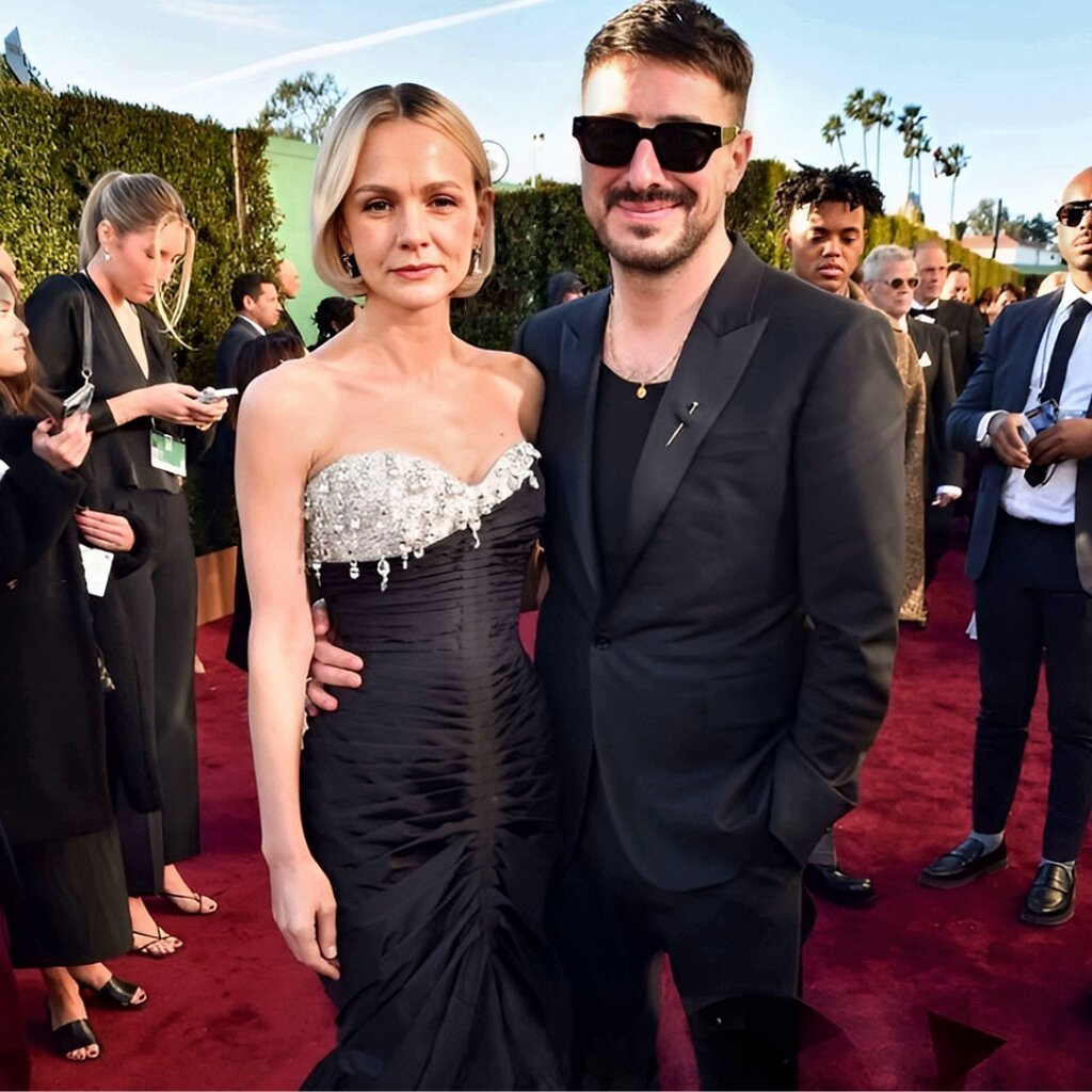 Кэри Маллиган и Маркус Мамфорд на церемонии вручения премии «Золотой Глобус», 2024 г