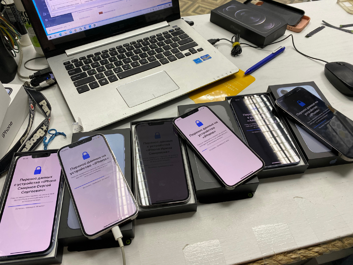 Перенос данных на iPhone