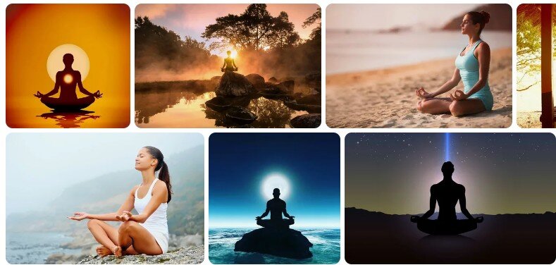 настолько унылые банальные картинки по запросу "медитация", что тошнит / yandex.ru/images