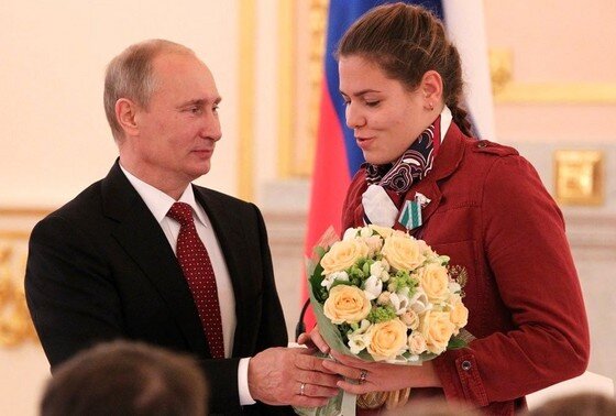    Владимир Путин и Оксана Савченко, 2012 год