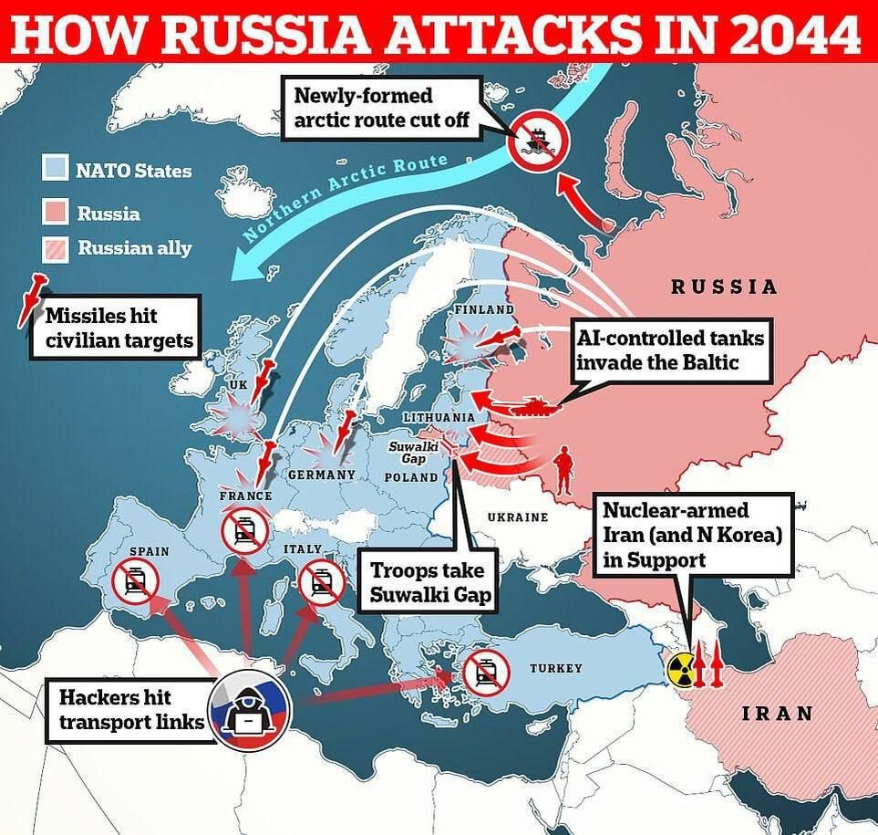    ПРЕСЛОВУТЫЙ ПЛАН НАПАДЕНИЯ РОССИИ НА НАТО ПО ВЕРСИИ DAILY MAIL