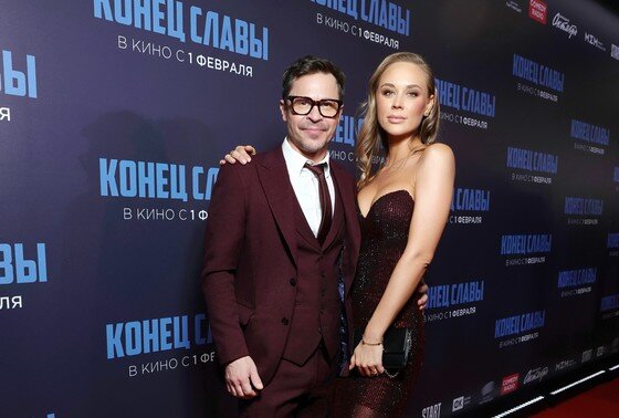    Павел Деревянко и Зоя Фуць на премьере фильма «Конец славы»