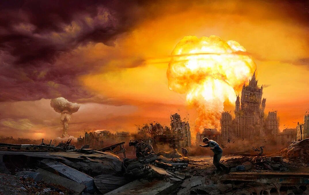 Ядерный апокалипсис в Москве глазами художника. Открытый источник.