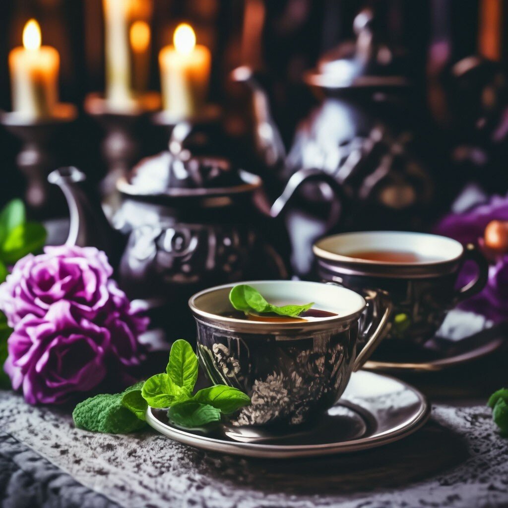  Привет, друзья! ☕️ Сегодня я хочу поделиться с вами рецептом ароматного черного чая с мятой! 🌿🍵  1.-2