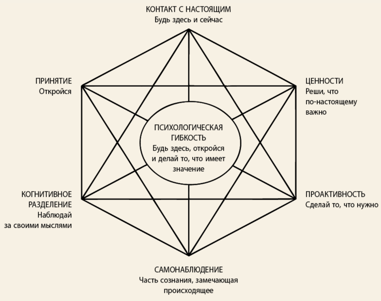 Гексафлекс Терапии принятия и ответственности
