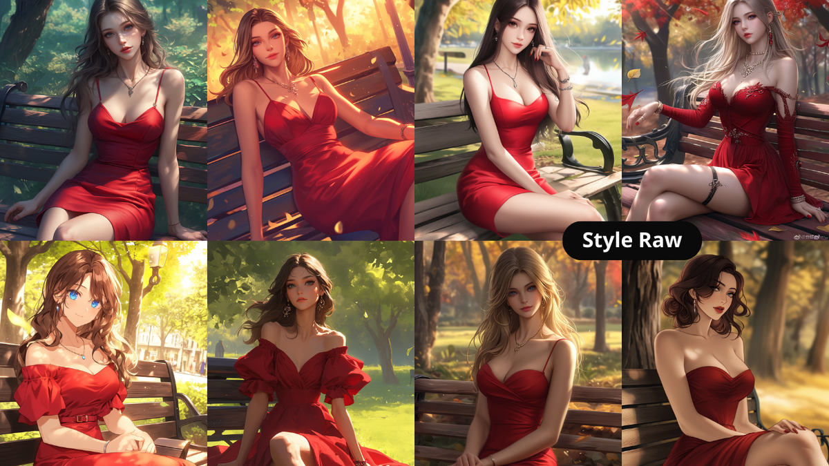 Параметр --style raw позволяет уменьшить стиль аниме.