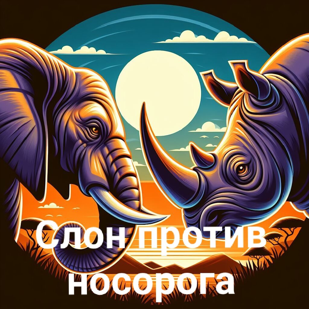 Слон против носорога