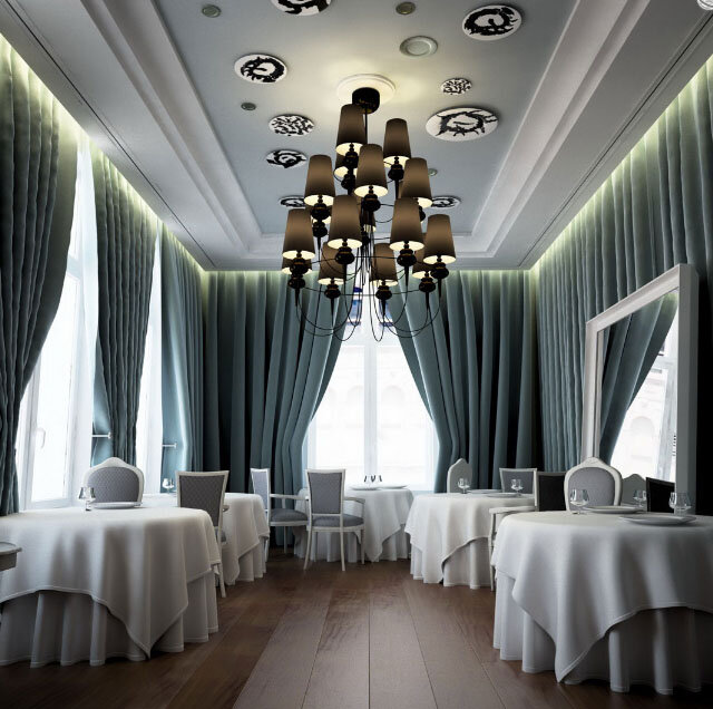 (Пример гардины в ресторане, куда Миа спрятала Картье)