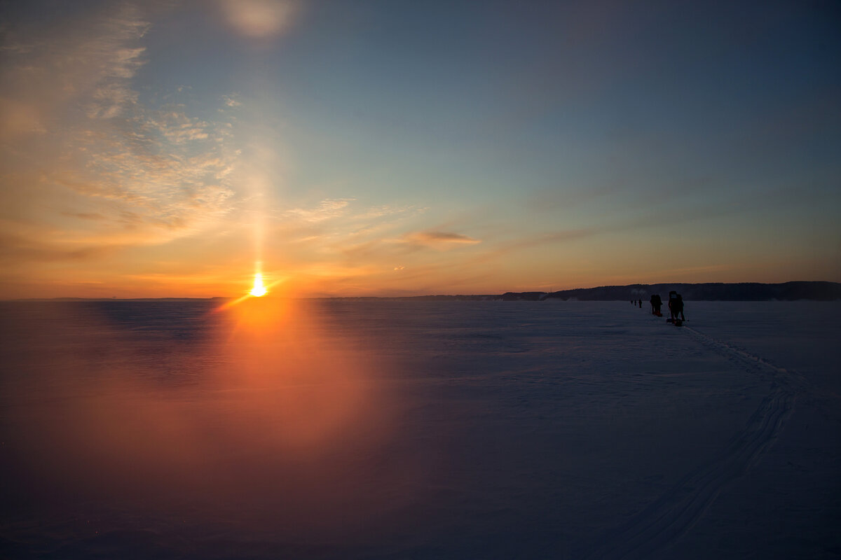 Марш по Воткинскому водохранилищу к перевалу ТГТ.