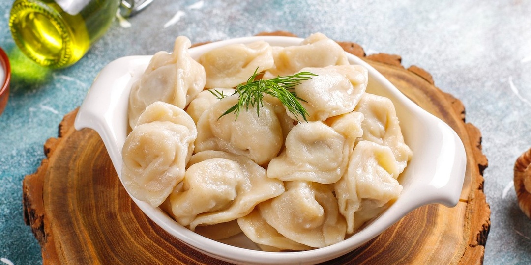 Домашние пельмени из теста на горячей воде