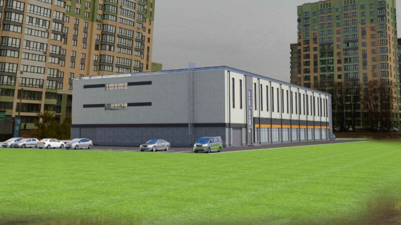     Проект здания магазина и гаража на ул. 6-я Нагорная, 15г/11. АКБ «ИнвестПроект»