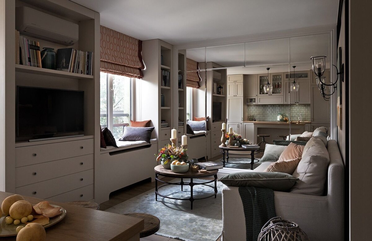 Квартира-студия с раскладным диваном для сна, источник фото: bigfoto.name