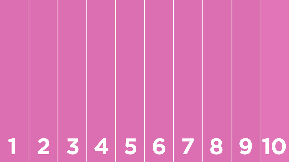 Внимательно рассмотрите каждое изображение и напишите в комментарии, какая полоса отличается оттенком от других.