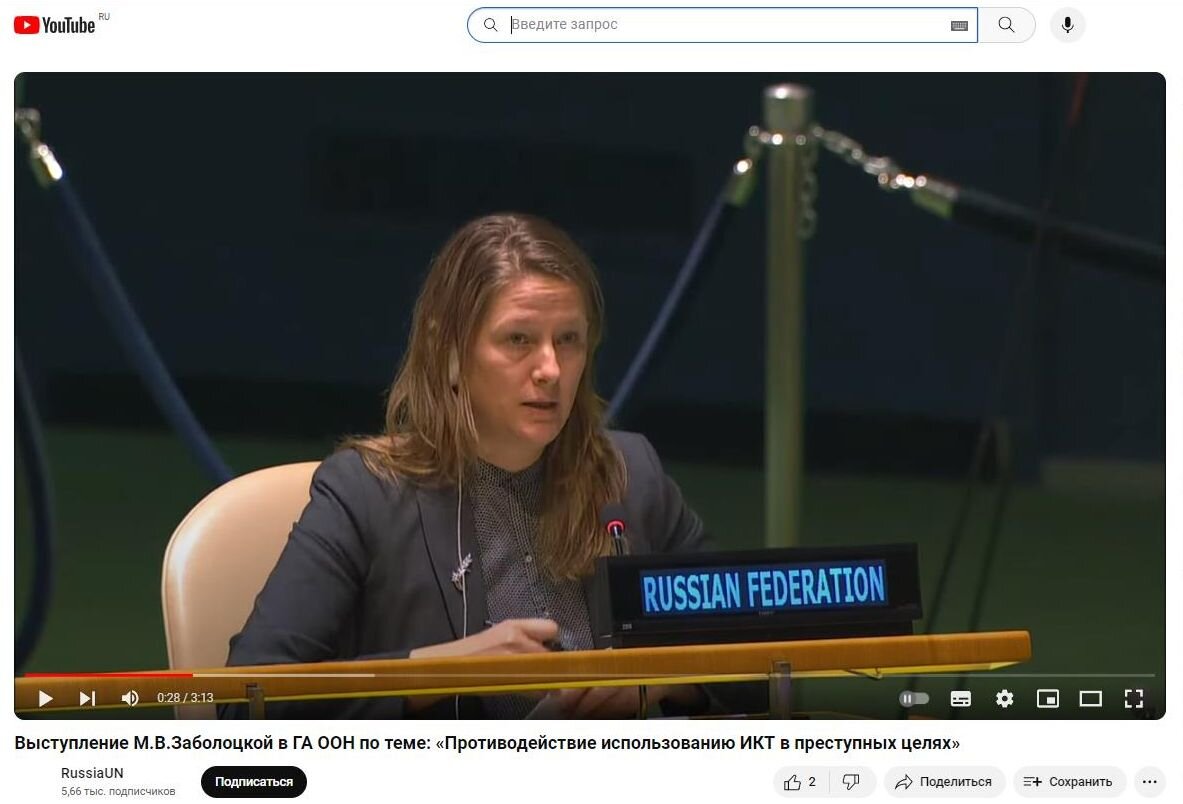    Мария Заболоцкая. Скриншот: YouTube-канал RussiaUN