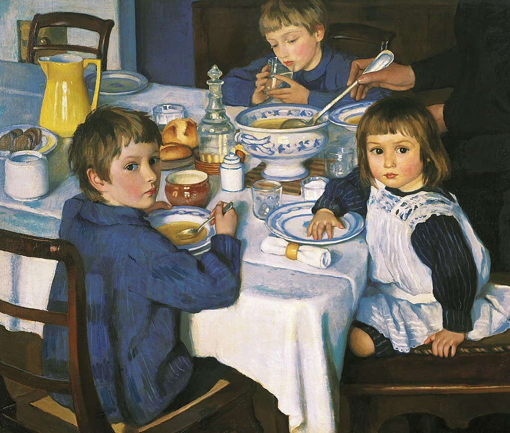 Зинаида Серебрякова «За завтраком», 1914 год. 