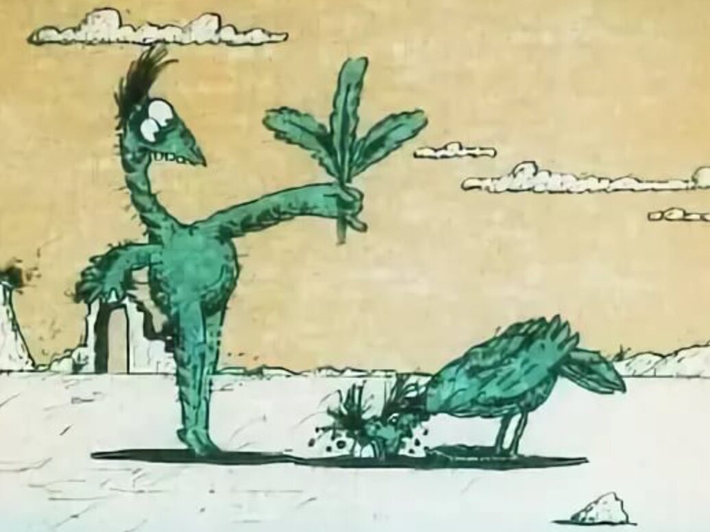 Страус ящерица. Крылья, ноги и хвосты (1985).