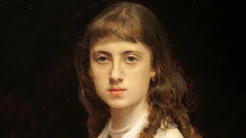 Фрагмент портрета дочери кисти И.Н. Крамского