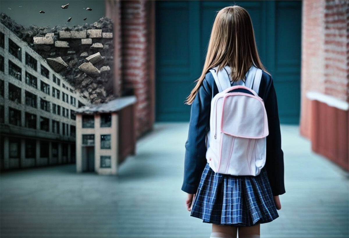 Школьница боялась возвращаться домой.  Фото: Изображение сгенерировано нейросетью Kandinsky 2.2