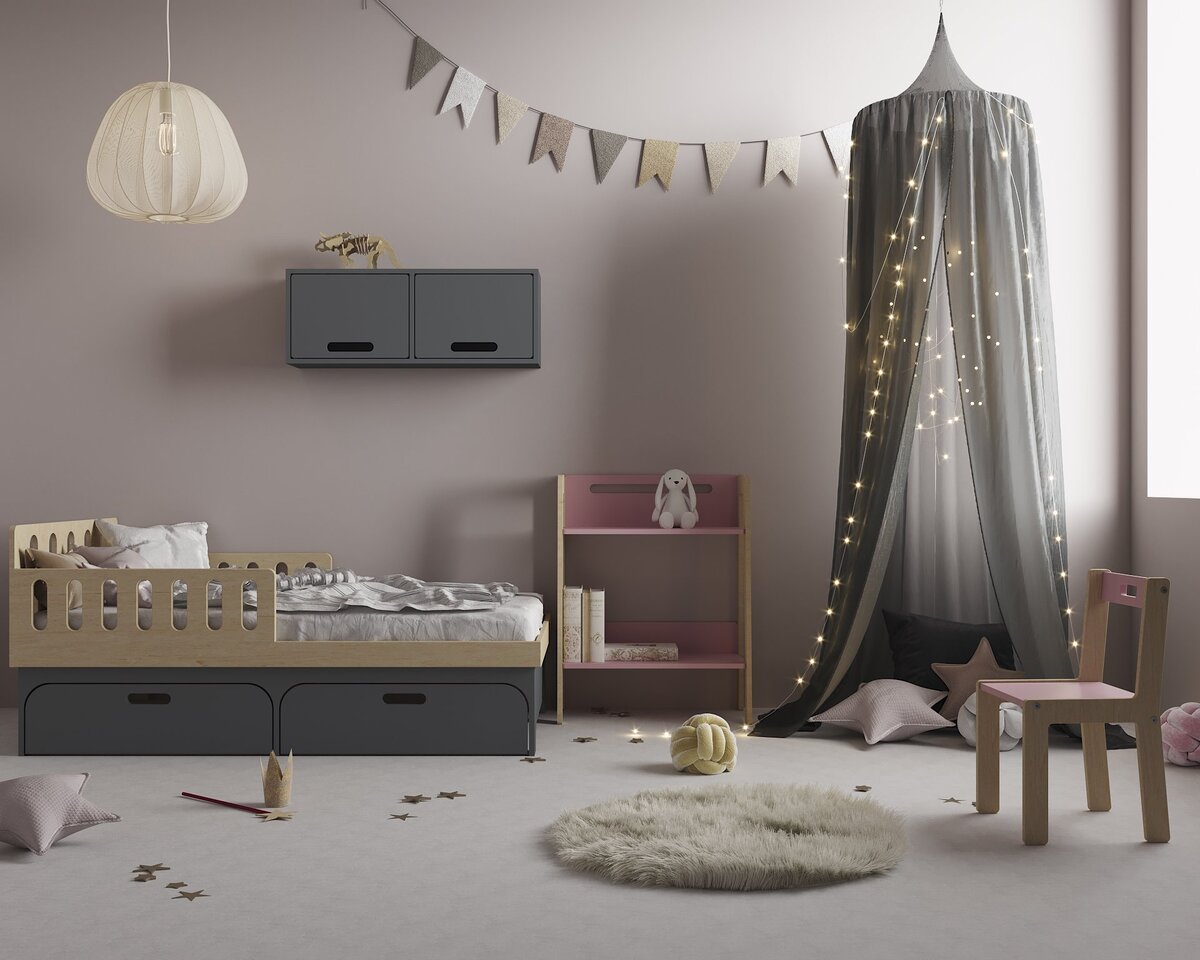 Кроватка Холи с ящиками KUBI MEBEL