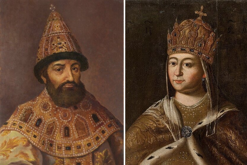 Михаил Романов и Евдокия Стрешнева 