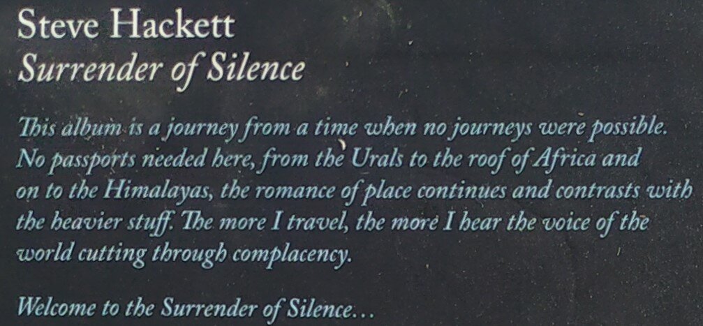Steve Hackett "Surrender of Silence" CD+Blu-ray Mediabook - story