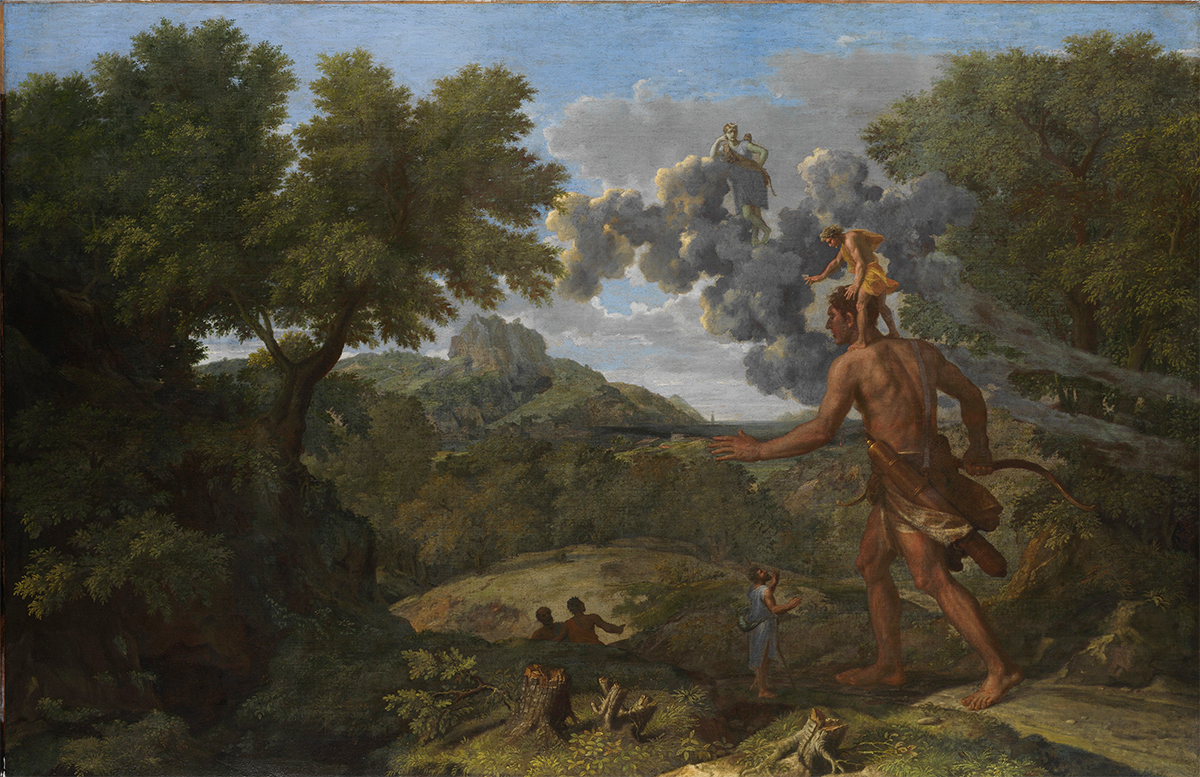 Никола Пуссен. Слепой Орион ищет восход солнца, 1658