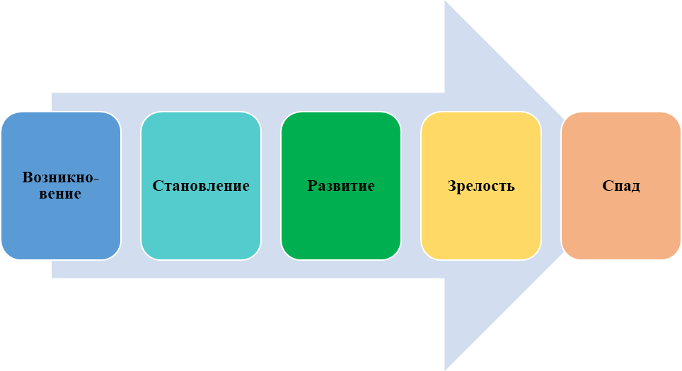Рисунок 1 – Основные стадии развития бизнеса