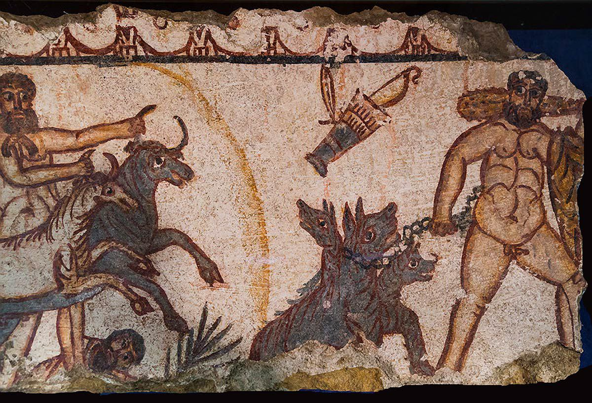 Фреска из «Склепа Геракла», обнаруженного в 1975 году