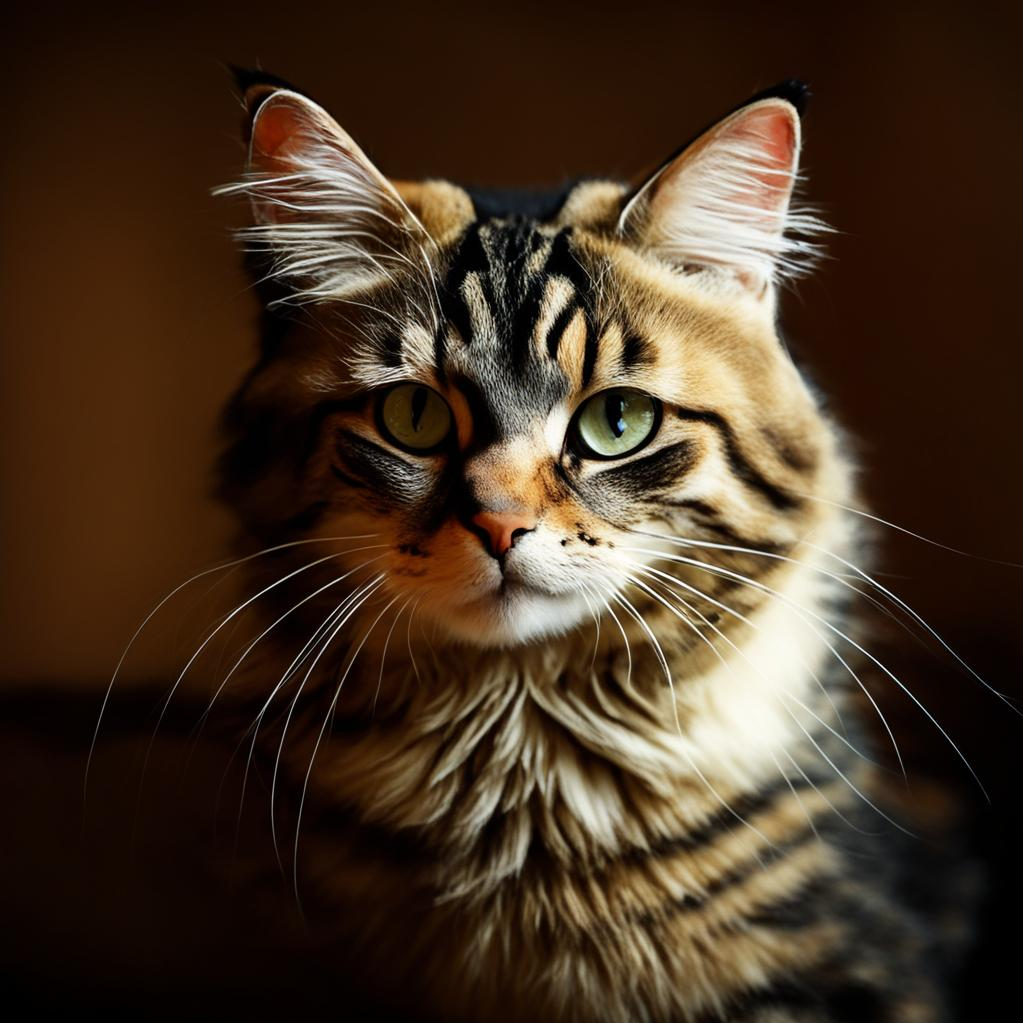Кошка. Иллюстрация сгенерирована нейросетью