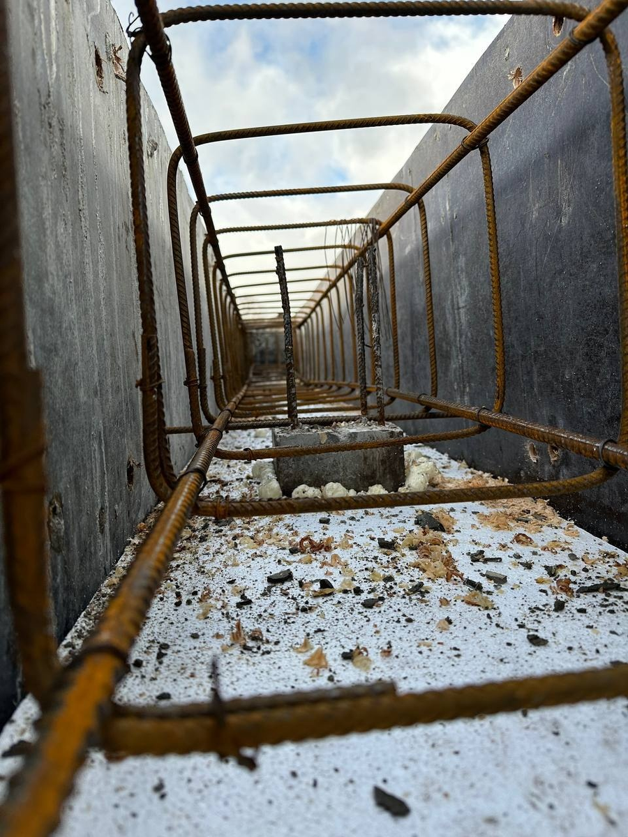 Армированный каркас для свайно-ростверкового фундамента 