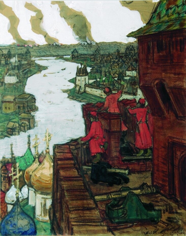 "Татары идут. Конец XVI века", А.М. Васнецов, 1910г.