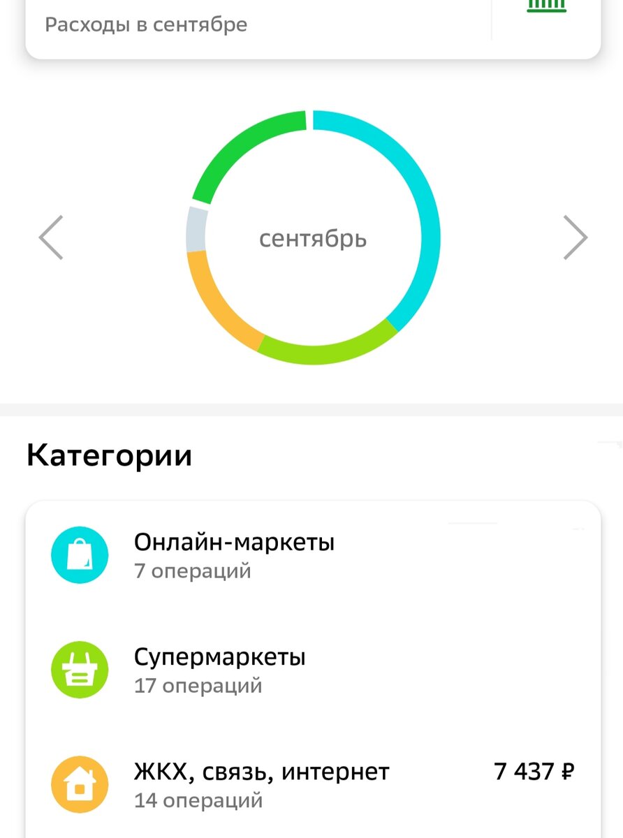 Скрин моих расходов