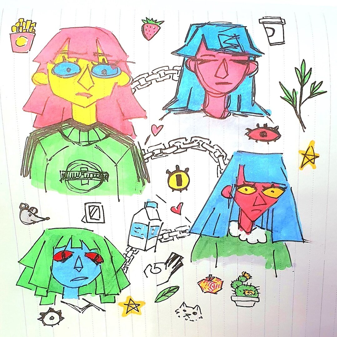 Рисунок Маринетт Мортем: Калейдоскоп цветов