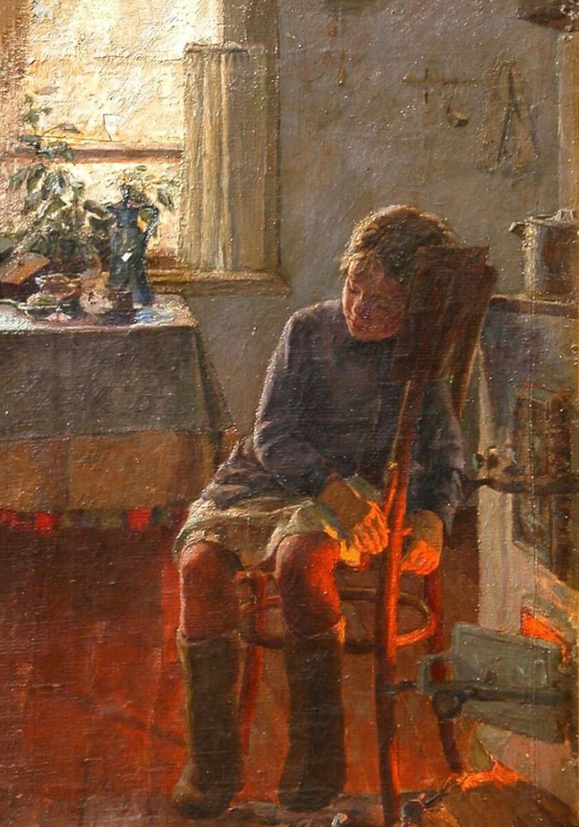 Василий Дьячков. «Устала». 1956