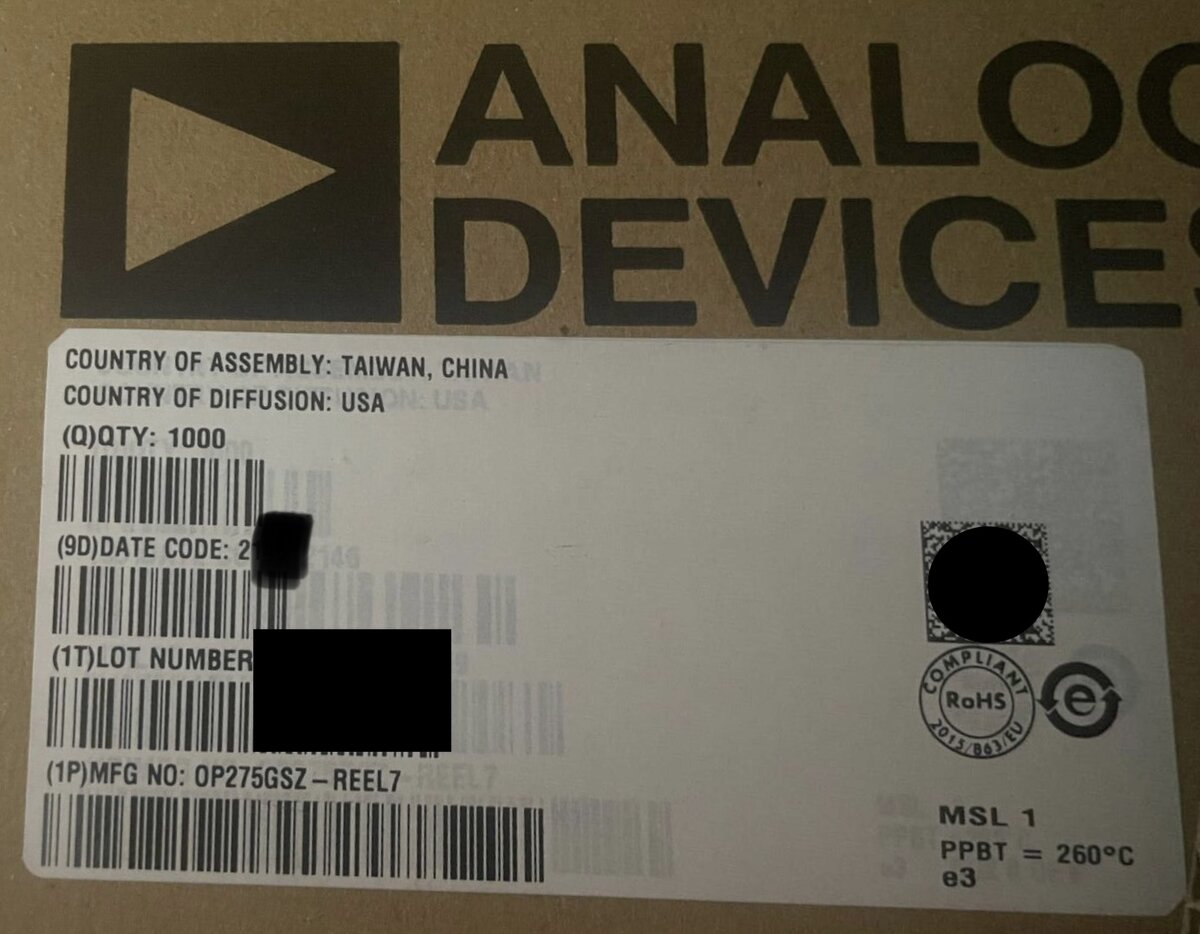 ANALOG DEVICES Series OP275GSZ-REEL7