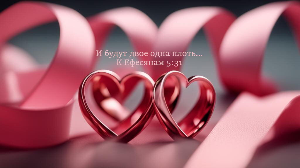Источник: авторский, разрешение 1024х576, надпись "И будут двое одна плоть..."