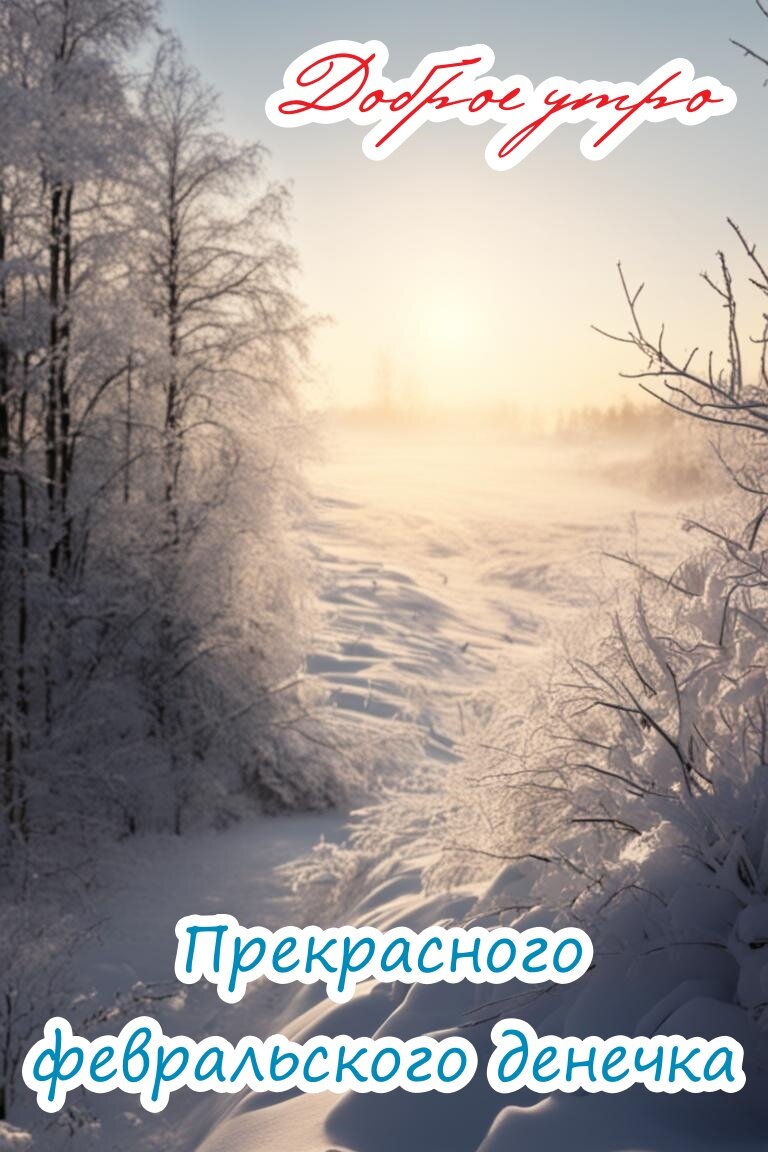 Красивые картинки "Доброе утро февраля". Фото: kartinkitut.ru