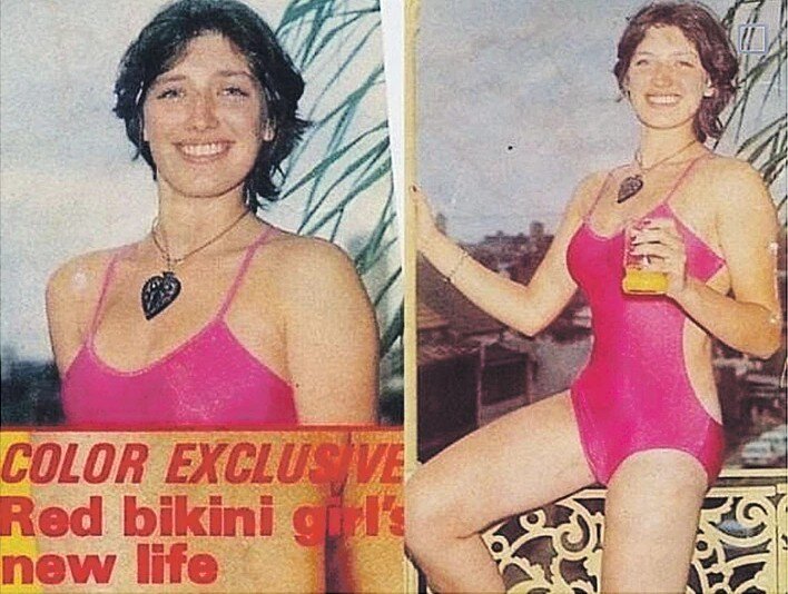 18-летняя девушка с красном купальнике сразу стала героиней западных СМИ