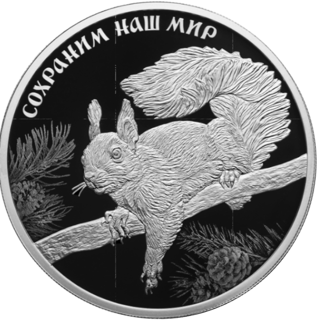 Белка обыкновенная. 3 руб.