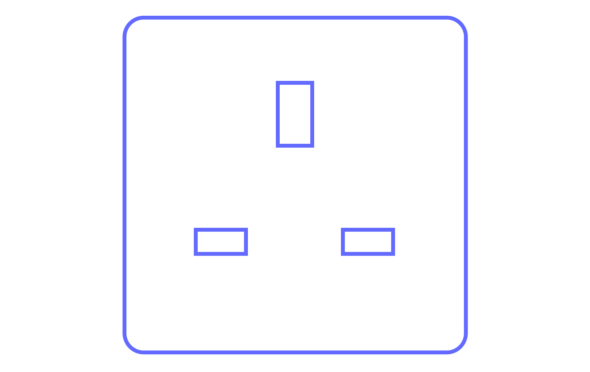 Так выглядит вилка розетки типа G