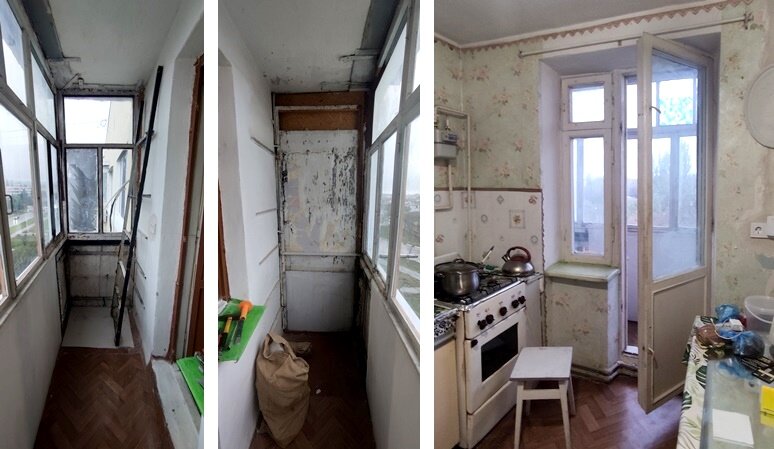 Старый балкон в квартире