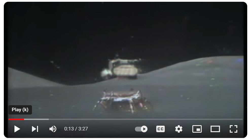 Старт кабины «Аполлона-17». Скриншот Youtube https://www.youtube.com/watch?v=LghVakeJjIY