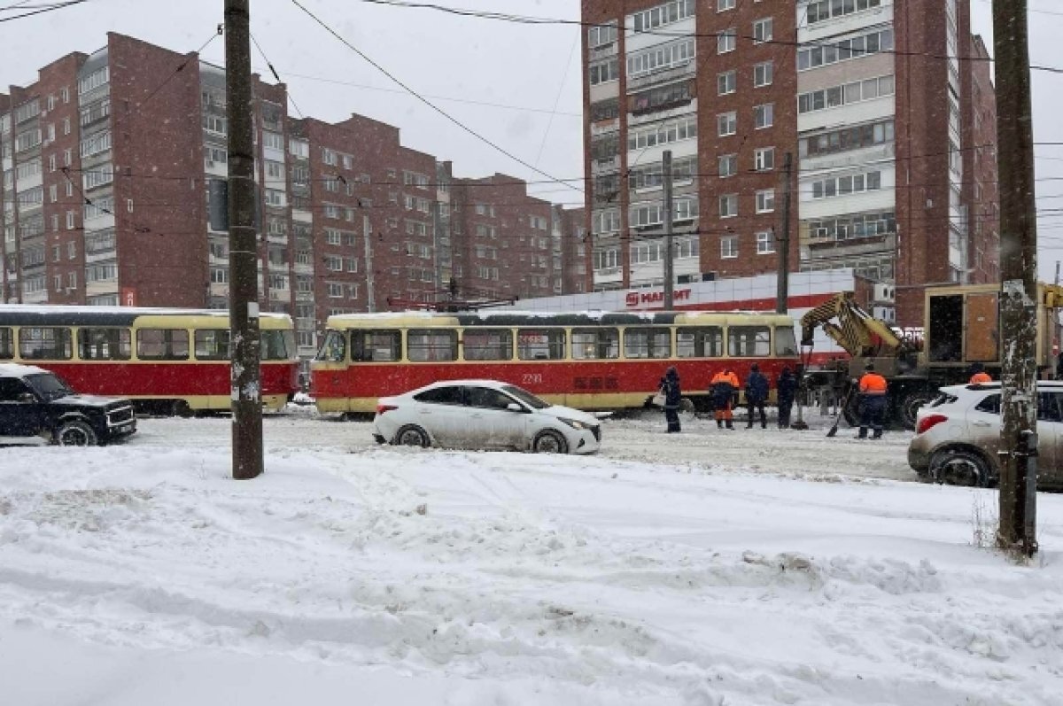    Трамвай загорелся в Ижевске 2 февраля.
