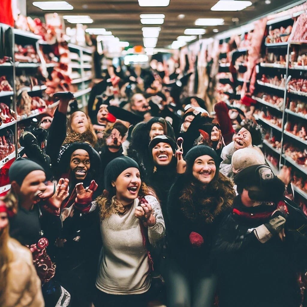 "Что делает черная пятница с людьми" сделал в Шедеврум 