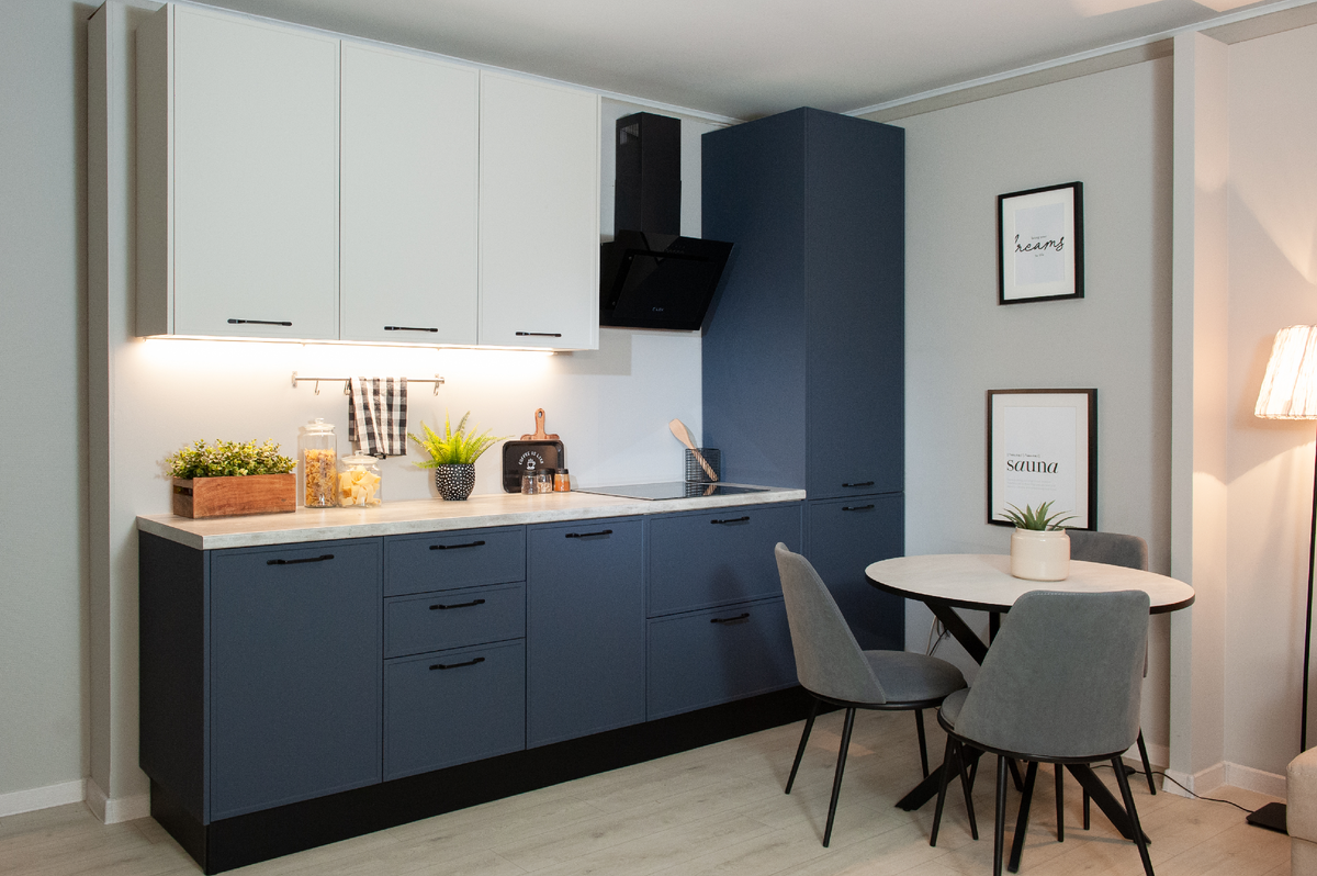 Модульная кухня Равенна Фиеста Кварц грей/маренго