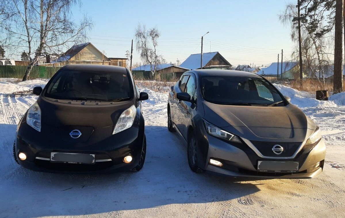 Nissan Leaf: двойной удар по сибирским морозам. Как оно под -30? | AUTOMPS  | Дзен