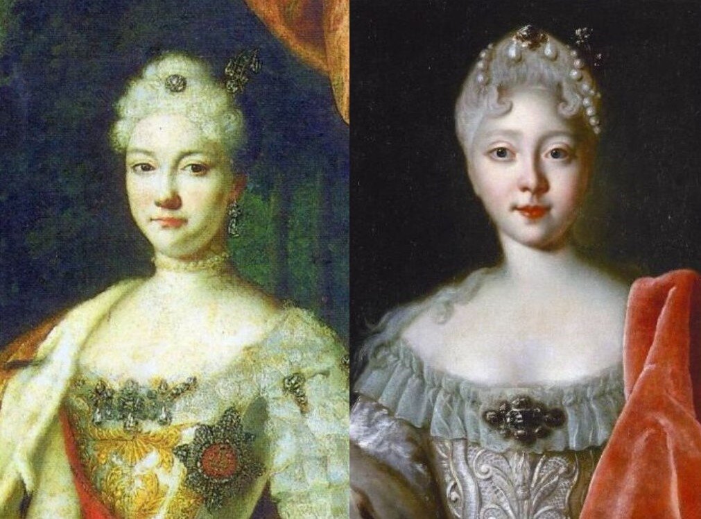 Анна Леопольдовна и Елизавета Петровна